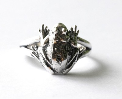 925 Sterling Silber Frosch Ring