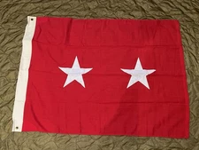 US Army 2 Star Major General Flag 3x4 ft Nylon Wool Bunting - Post Vietnam 1976