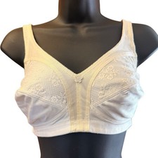 Vintage Underscore Bullet Bra 34C Nylon Full Coverage Satin Second Skin Wireless