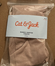 Cat  Jack Dance Footed Tights Beige Size 4-6 Girls Ballet Dancewear NEW