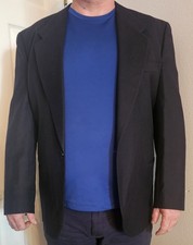 Giorgio Armani Black Pure Virgin Wool Blazer ...