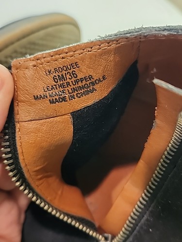 Stivaletti Lucky Brand Roquee con cerniera in pelle nera tacco a blocco taglia 6 M - Foto 7 di 9