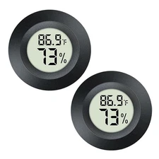 2 Pack Mini Digital Hygrometer Thermometer Gauge Indoor Outdoor Temperature H...