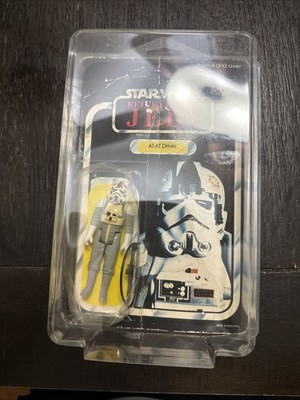 VINTAGE PALITOY TRI LOGO STAR WARS ROTJ AT-AT DRIVER 65 D BACK  MOC  HTF RARE