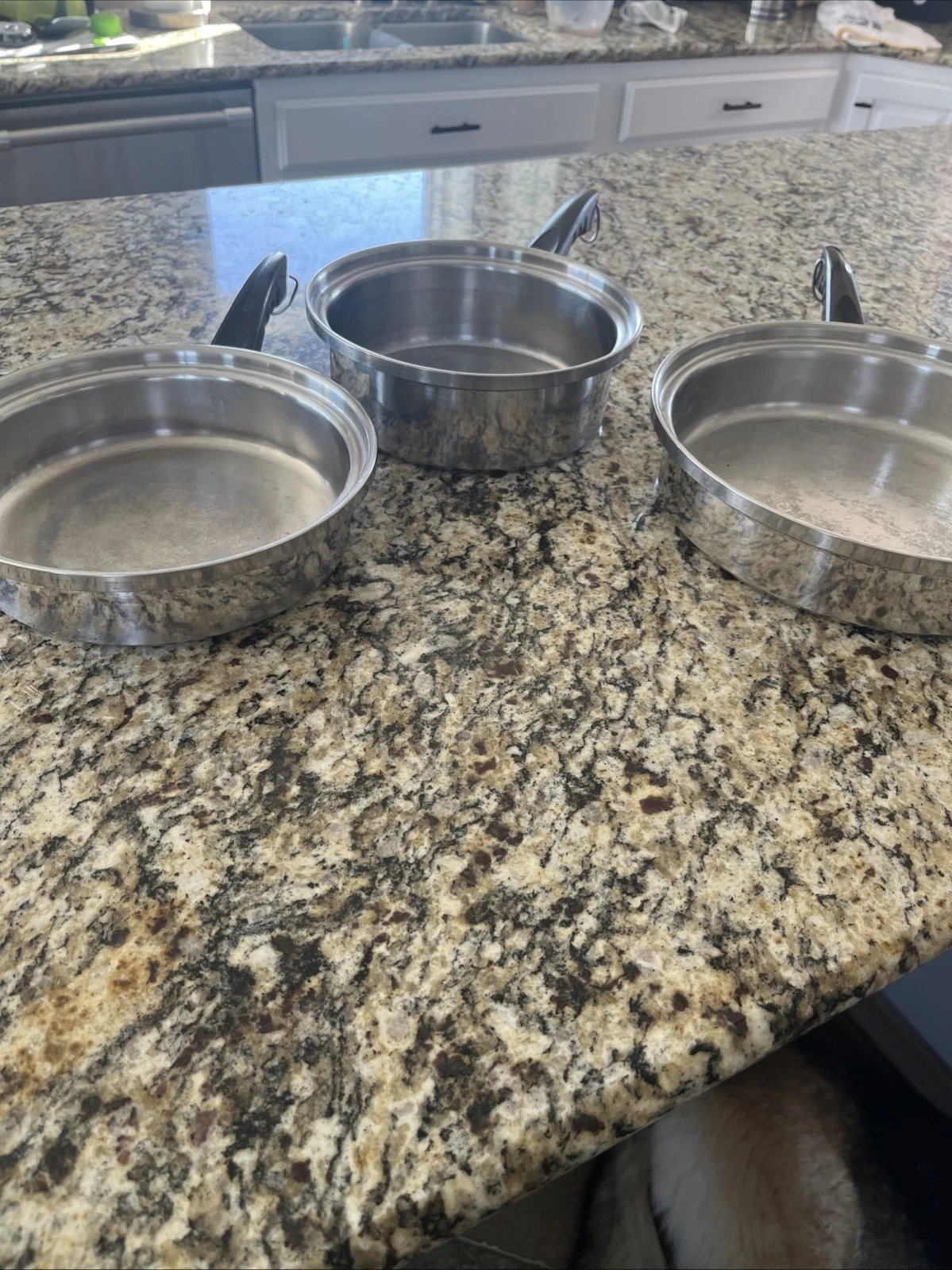 Lustre Craft Special Alloy Stainless Steel Set Of 3 Pots Made In The USA