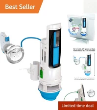 Water-Saving HydroRight Dual Flush Toilet Valve with Chrome Push Button Handle