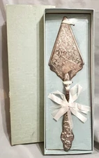 12" 1779 EALES Silver Plate CAKE PIE SERVER KNIFE w/ BOX SIP Vintage ITALY