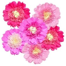 6 PCS Tissue Paper Flowers, Crepe Paper Flowers 12 in for Valentines Day