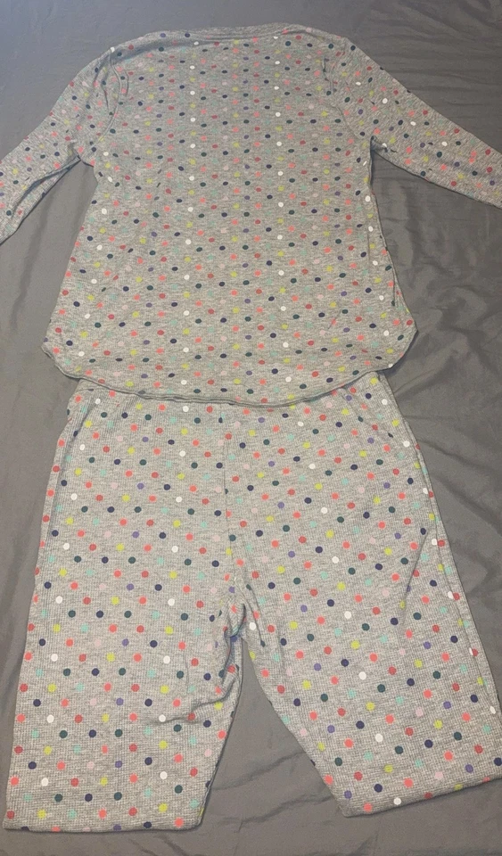 Conjunto de pijama térmico para mujer Old Navy. Parte superior (XL) parte inferior (L) lunares ¡descontinuado! Foto 2 de 4