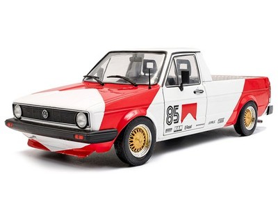 1983 VOLKSWAGEN CADDY MK 1 PICKUP WHITE & RED 1/18 DIECAST BY