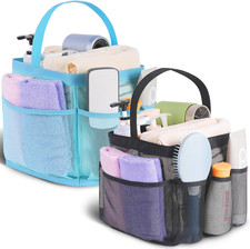 2 Pack Mesh Shower Caddy Portable for College Dorm Room Essentials, Shower Caddy