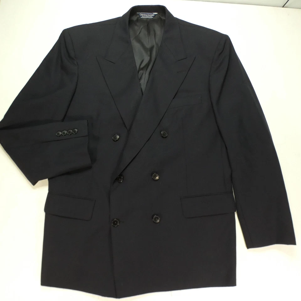 Blazer Gieves & Hawkes para Hombres 44R Azul Marino Doble Pecho Barneys Dover De Colección EE. UU. Foto 2 de 4