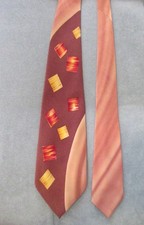 Vintage Wide 1940s / 50s Pilgrim Necktie - Hand Painted in California