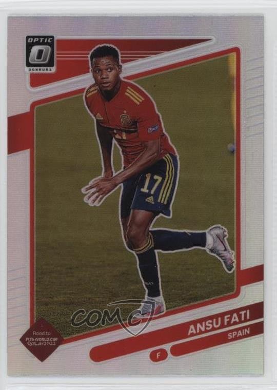 2021-22 Panini Donruss Road to Qatar Optic Holo Prizm Ansu Fati #146 12wc