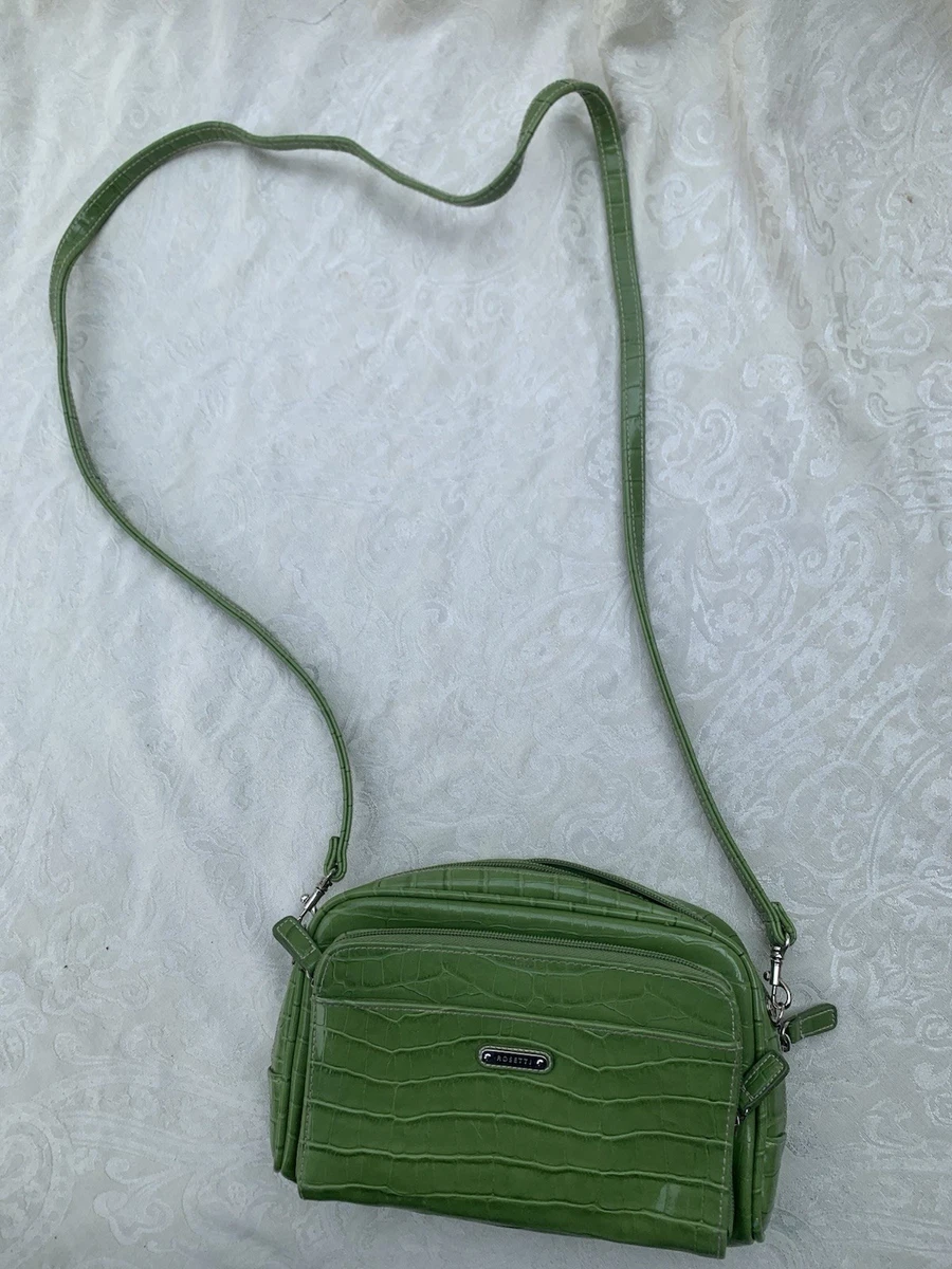 Sac à Main Rosetti Femme - Couleur Crème, Bords Tan Et Vert Lime, Bandoulière, Occasion