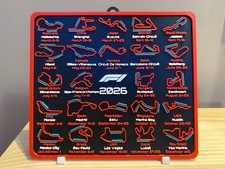 F1 2026 Race Track Display with White F1 Logo - All Circuits Included - Gift