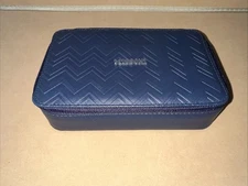 MISSONI Delta One First Class Amenity Kit NEW zipper close navy blue