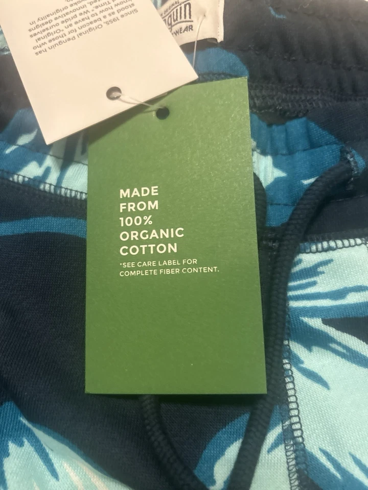 Penguin Since 1955 Men’s Shorts Dark Blue Floral Print Size [L] - Image 4 of 4