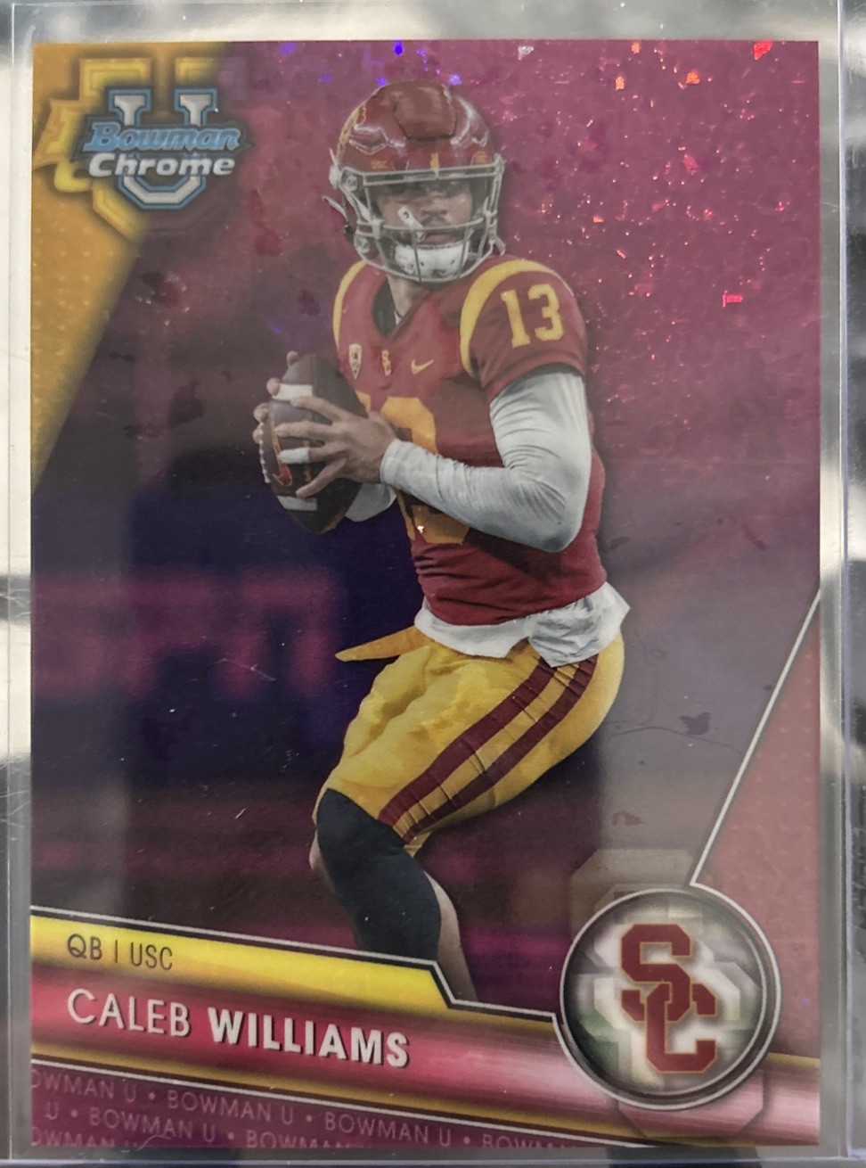 2023 Bowman University Chrome - Caleb Williams #1 Surge Refractor (RC) 52/150