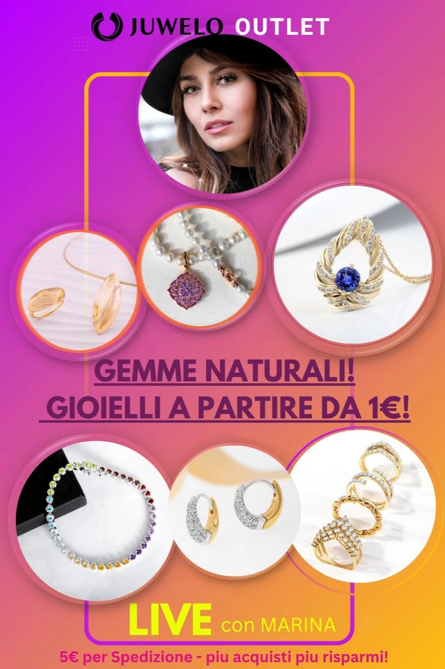 Argento 925 & Gemme | Anelli, Orecchini & Collane | Aste GIoielli da 1€