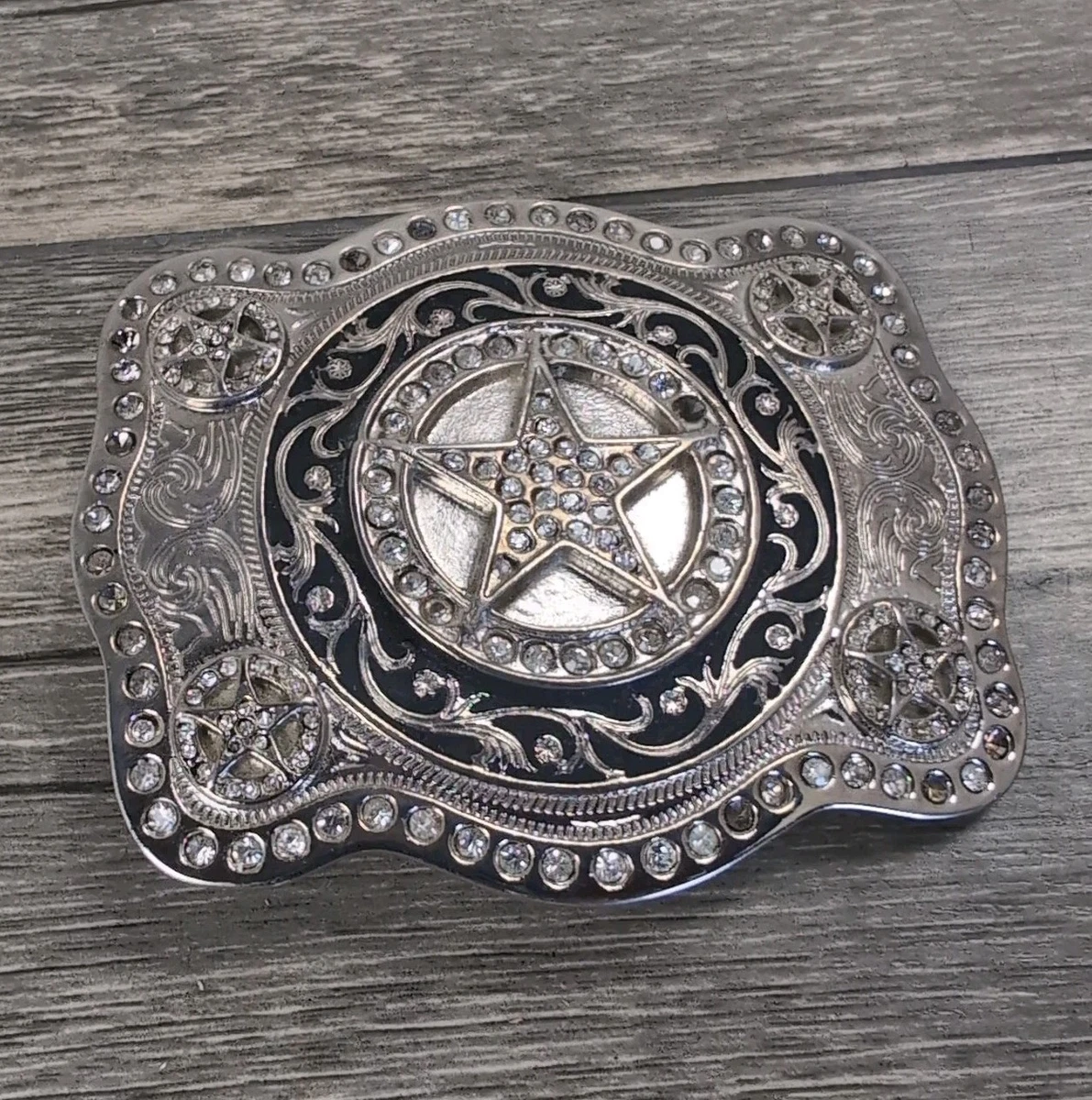 MONTANA SILVERSMITHS NFRバックルヴィンテージ2000美品 Montana Silversmiths Belt Buckle 2023 NFR Square Silver Gold