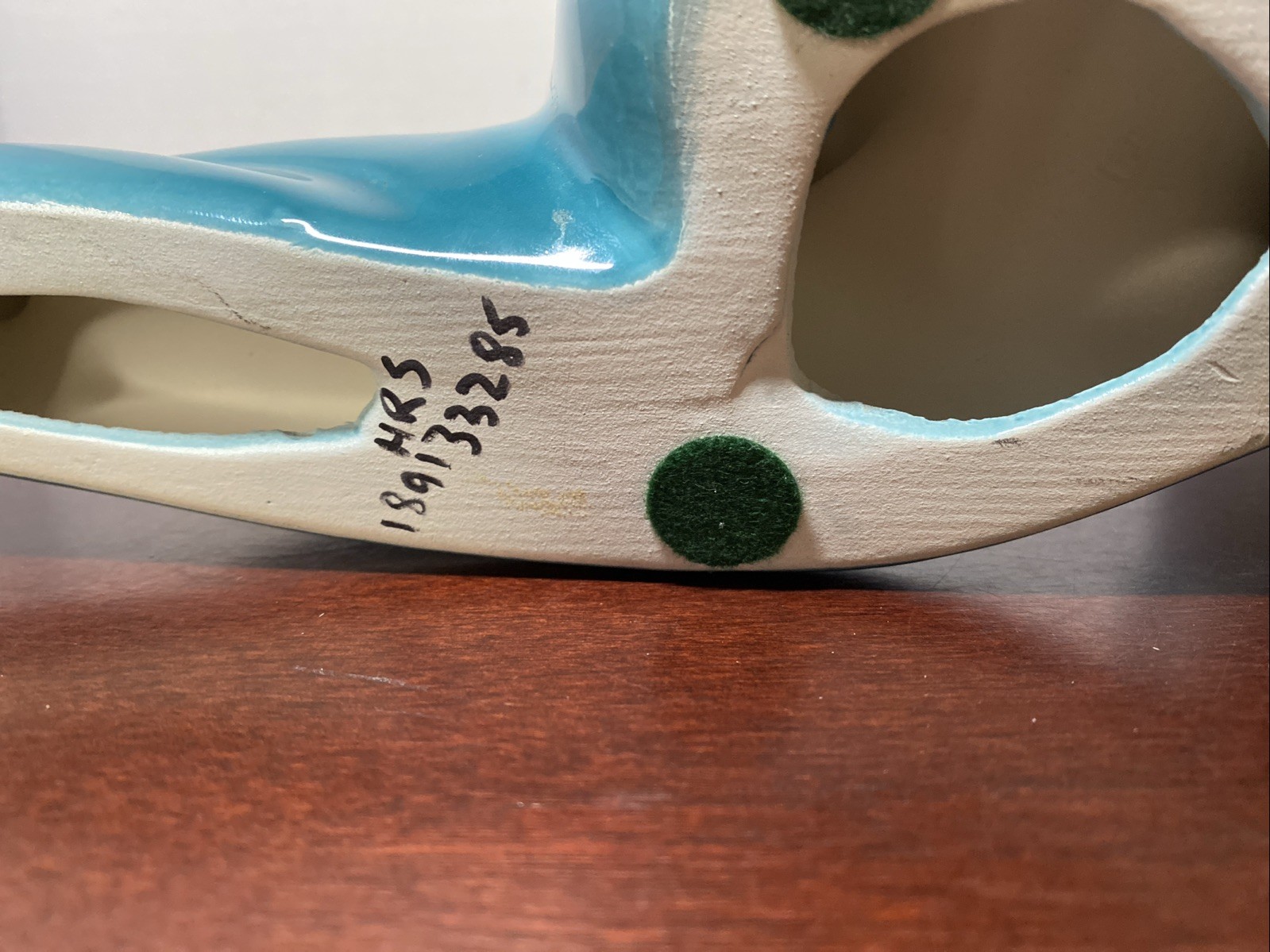 JARU Teal Blue Nude Woman Ceramic Art Pottery Figures California Vintage RARE