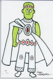 Fred Hembeck Sketch Card: Pulsar Stargrave LSH foe (DC Comics)