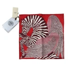 HERMES Zebra Pegasus Nano Carre 20 7in Mini Silk Scarf Red Boxed Tags New t46
