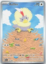 Rufflet Illustration Rare SV: Black Bolt 154/086 NM