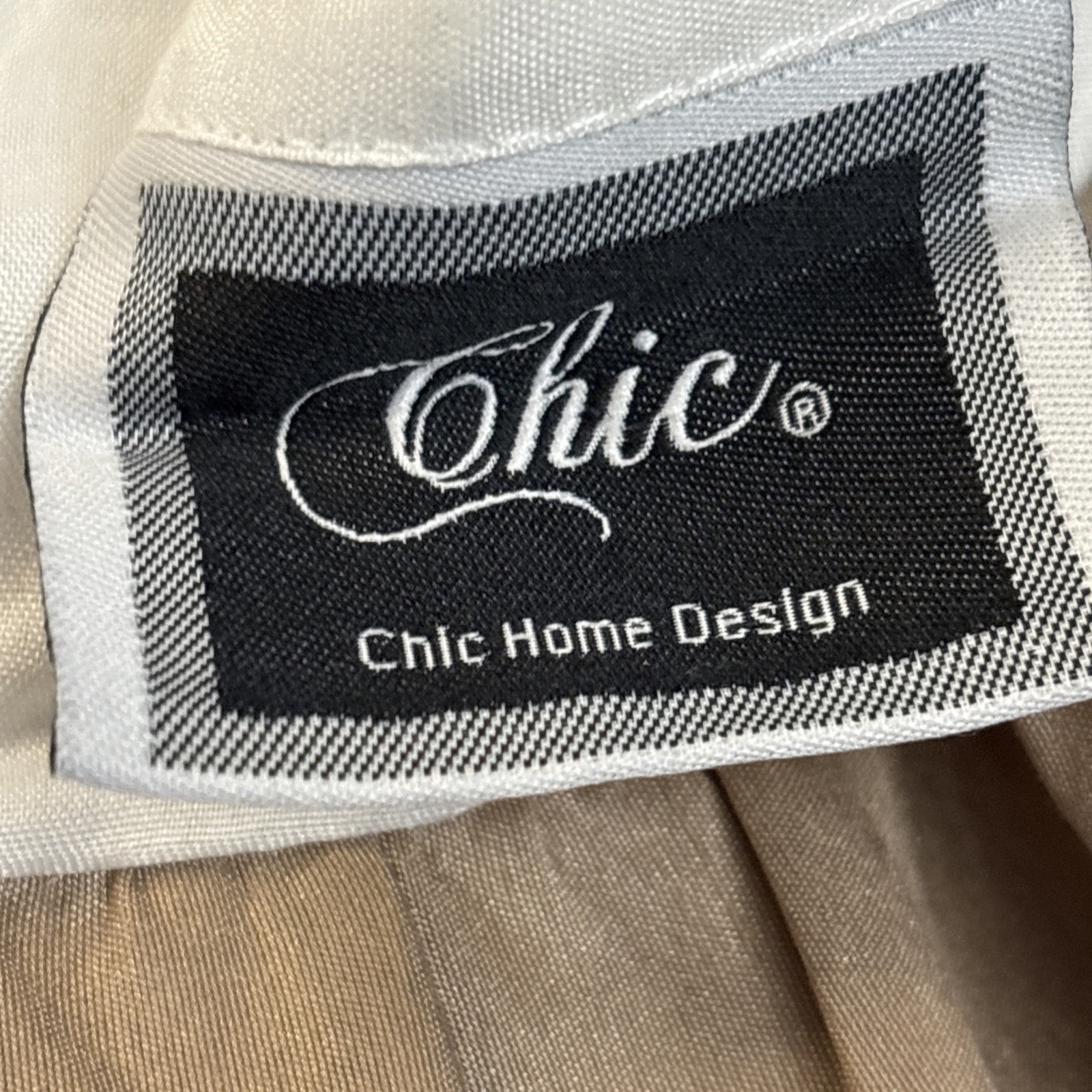 Bed Skirt 14” Drop Tan Semi Sheen 78”x80” Chic Home Design Excnt Cond Quality