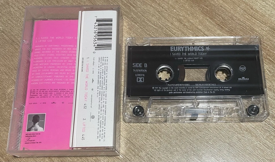 Eurythmics - I Saved The World Today Cassette Single Tape 1999 - Image 2 of 2