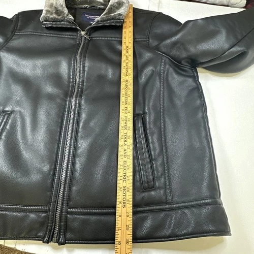 Roundtree & Yorke Big Man Faux Fur Jacket Fleece Lined Heavy Weight Black 2XB image 10