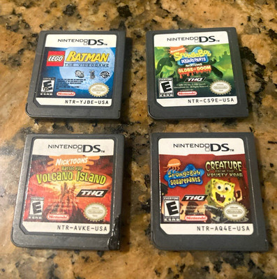 Nintendo Nintendo DS Game Lot LEGO Batman, SpongeBob Globs of Doom, Nicktoons
