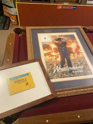 WhistlinDiesel SIGNED Framed Zumiez Poster and Killdozer Komatsu D355A Manual