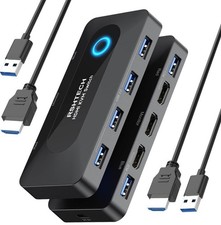 RSHTECH KVM Switch, USB 3.0 Sharing Switch mi...