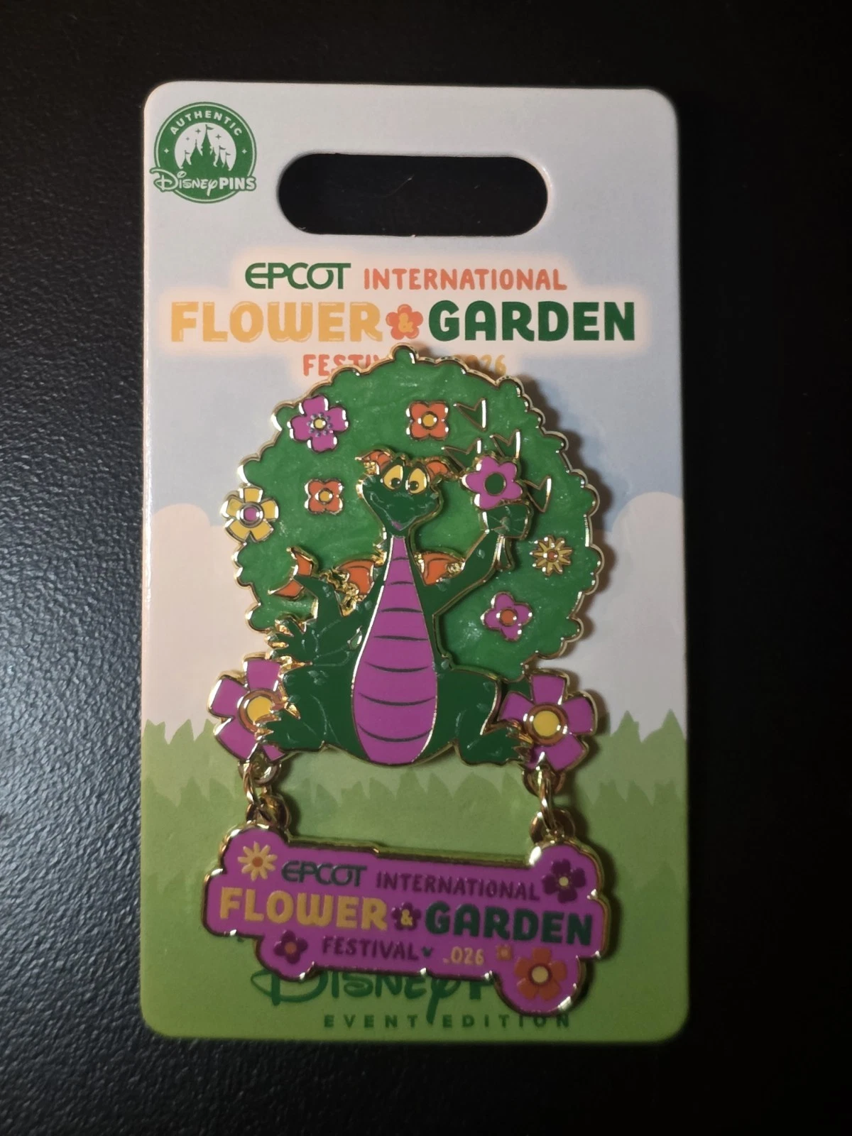 2026 Disney Epcot Flower & Garden Festival Figment Topiary EE Pin
