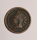 1864 INDIAN HEAD CENT VERY GOOD  1C Copper US Coin
