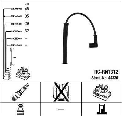 44330 NGK Ignition Cable Kit for NISSAN,RENAULT