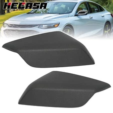 Black Left+Right Mirror Cover Cap For Chevy Malibu LT LS Hybrid 4-Door 2016-2020