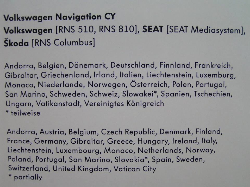 DVD NAVIGATION CY EUROPA 2016 V13 VW RNS 510 810 SKODA COLUMBUS SUPERB YETI SEAT - Bild 3 von 4