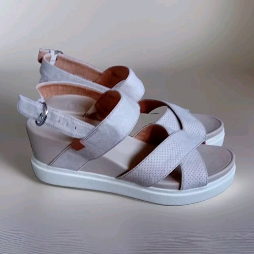 Womens Dr Scholls Mid Wedge Heel Platform Casual Strap Summer Sandals Shoes Size - Picture 2 of 10