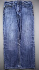 Men's BKE Buckle Jeans Jake Straight Leg Stretch Thick Stitch Sz 33S Msr 33x26 