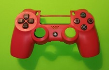 PS4 Controller Shell Front with Buttons  Pads- Red