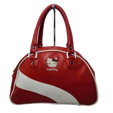 Rare 2003 Sanrio Hello Kitty Y2k Mini Top Handle Bowler Bag Satchel Red & White 