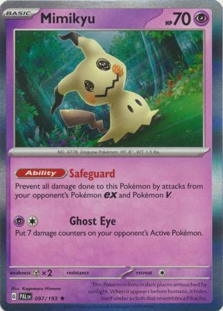 MIMIKYU 097/193 PALDEA EVOLVED POKEMON (HOLO RARE, NM)