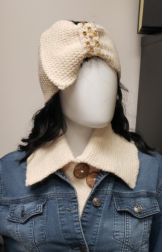 Collared Cowl And Headband Set - Picture 3 of 6