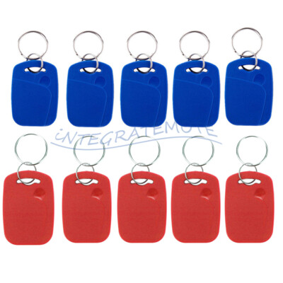 5~100pcs 125Khz 13.56Mhz TK4100 ID & FM1108 IC Dual Chip RFID NFC Keytag Key Fob
