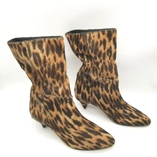 Vince Camuto Rastel Genuine Calf Hair Cone Heel  Ankle Booties Size 6.5 M