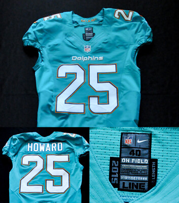 Xavien Howard #25 Miami Dolphins Nike Jersey Team Game Issue NFL