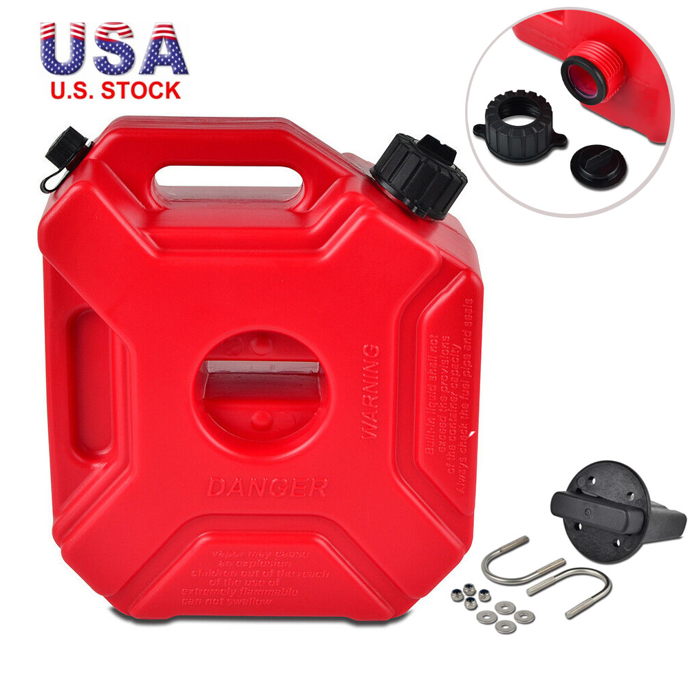 1.3 Gal Portable Gas Fuel Tank Petrol Storage Can For ATV UTV